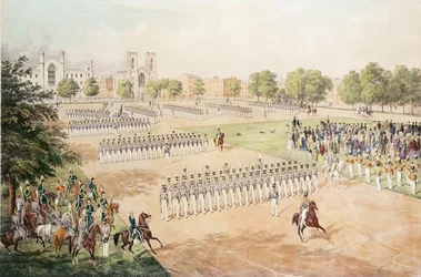 Garde nationale du 7e régiment NYSM, gravée par C. Gildemeister, 1852